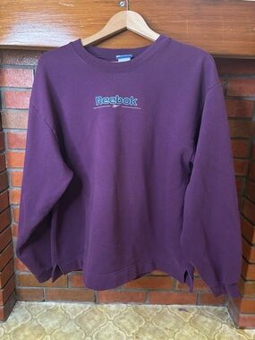 Reebok Plum Crewneck Sweatshirt with Small Logo